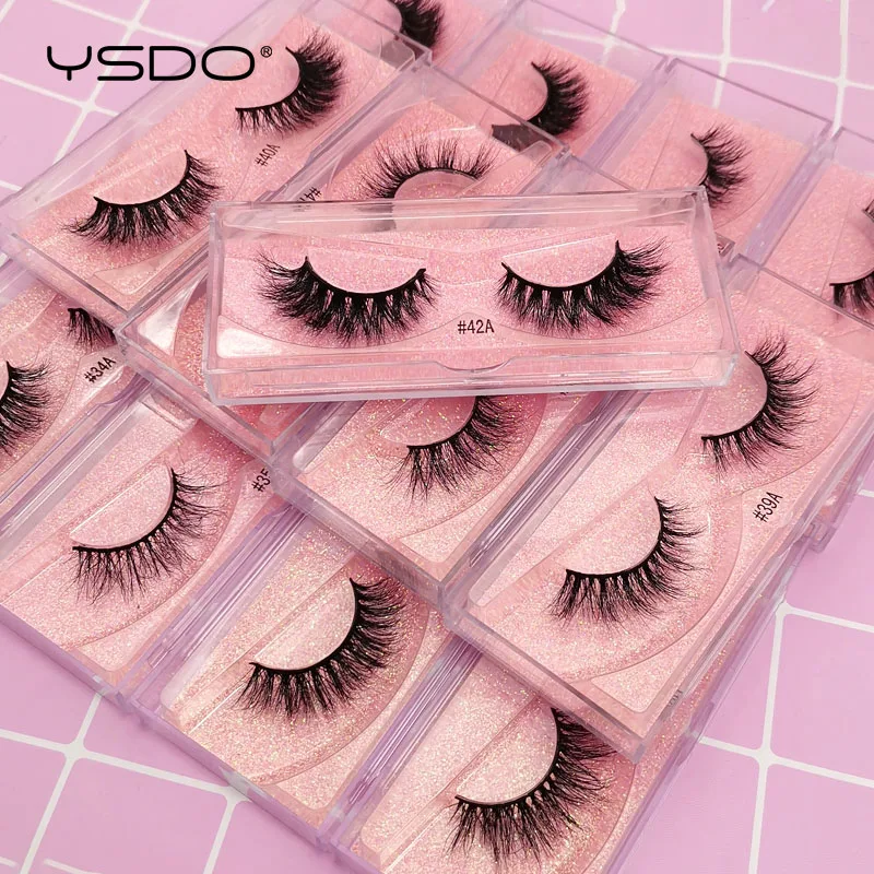 YSDO 1 Paar 3D Nerz Wimpern Flauschigen Dramatische Wimpern Make-Up Wispy Nerz Wimpern Natürliche Lange Falsche Wimpern Starke Gefälschte Wimpern