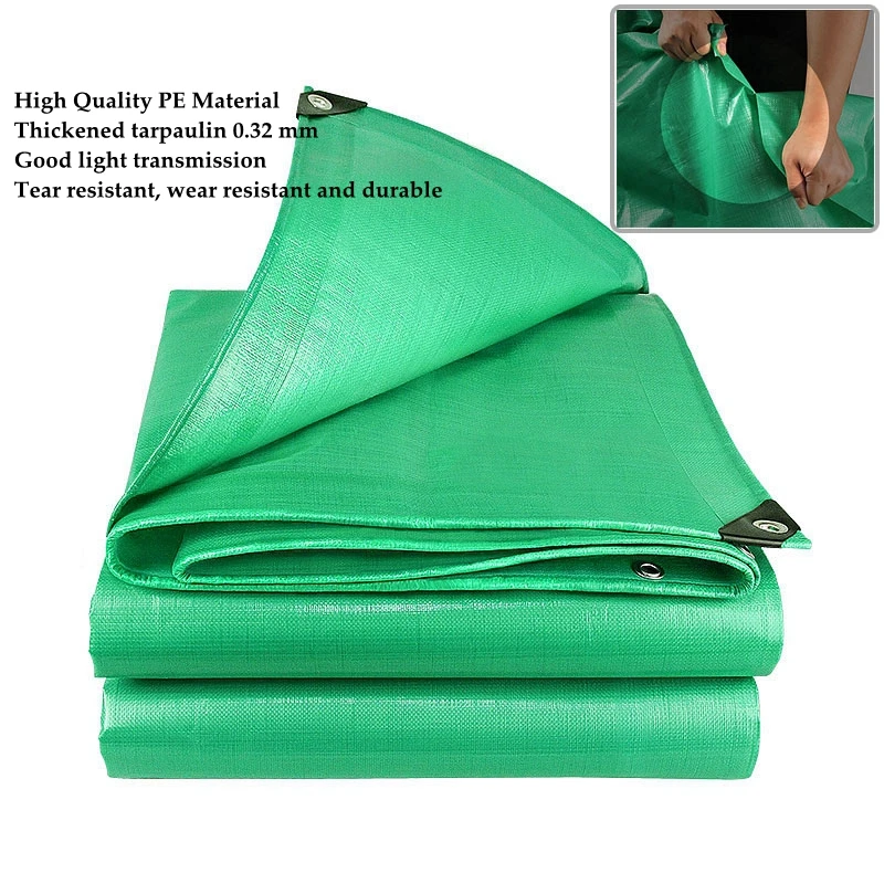 

0.32mm PE Tarpaulin Rainproof Cloth Garden Greenhouse Plant Cover Outdoor Awning Pet House Cover Waterproof Sunshade Sail Canopy