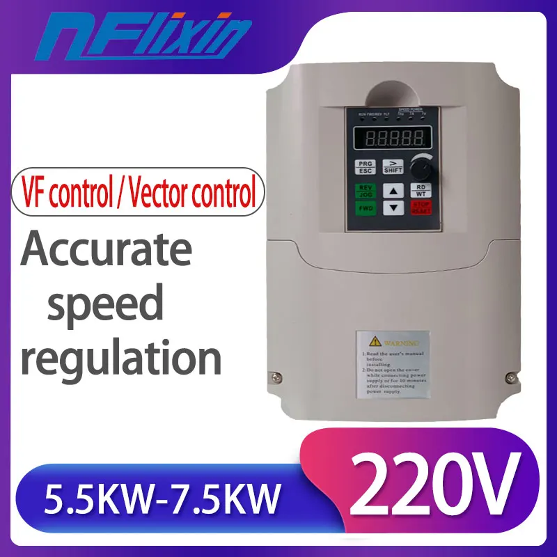 Imagem -03 - Nflixin-inversor de Frequência Variável para Controle de Velocidade de Motor Monofásico 220v 4kw com Fases