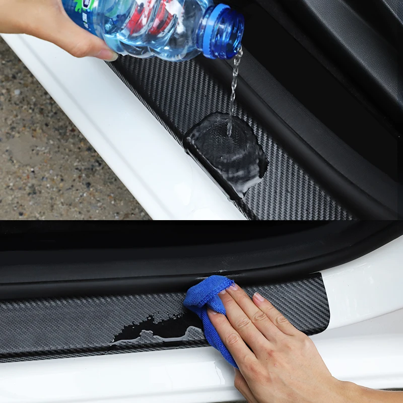 4PCS Car Door Threshold Sill Guard Protector Stickers For HONGQI H5 HS5 HS7 HS9 Car Styling Accessories