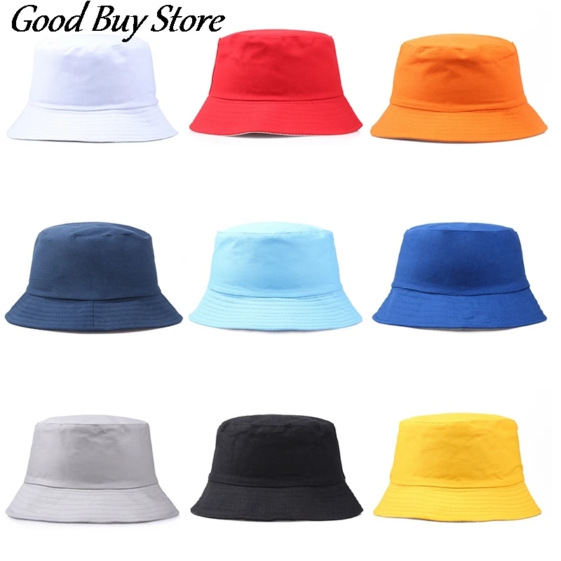 Men Women Summer Panama Cap Unisex Harajuku Bucket Hat Outdoor Fashion Sun Hats Hip Hop Gorros Fisherman Caps Solid Color 2021