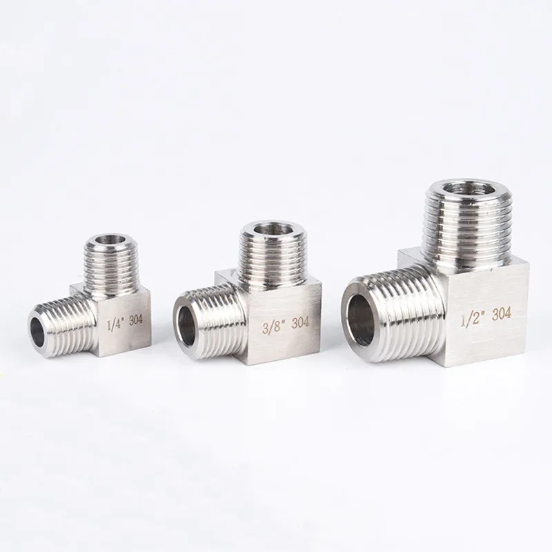 

1PCS 1/2" BSPT male To Male Thread Elbow 90 Deg 304 Stainless Steel Pipe Fitting Adapter Connector Operating pressure 2.5 Mpa