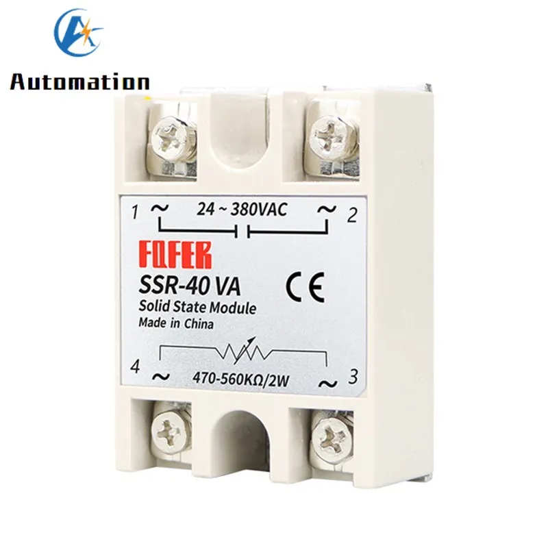 Solid State Relay SSR-10VA SSR-25VA SSR-40VA 10A 25A 40A Relais Regulator 24-380VAC Output SSR 10VA 25VA 40VA 50VA 60VA 100VA