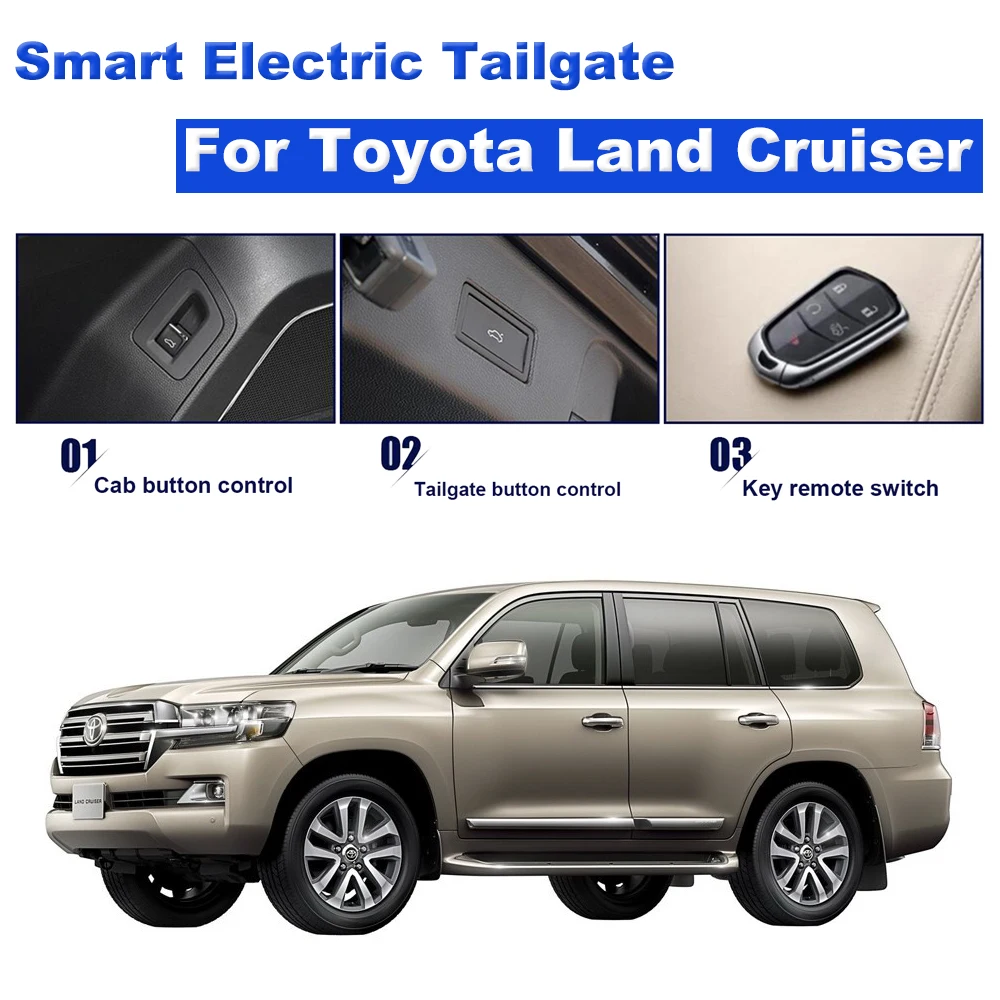 

For Toyota Land Cruiser V8 J200 2012-2024 Car Accessories Electric Tailgate Trunk Lids Power Lift Remote Control Kick Sensor