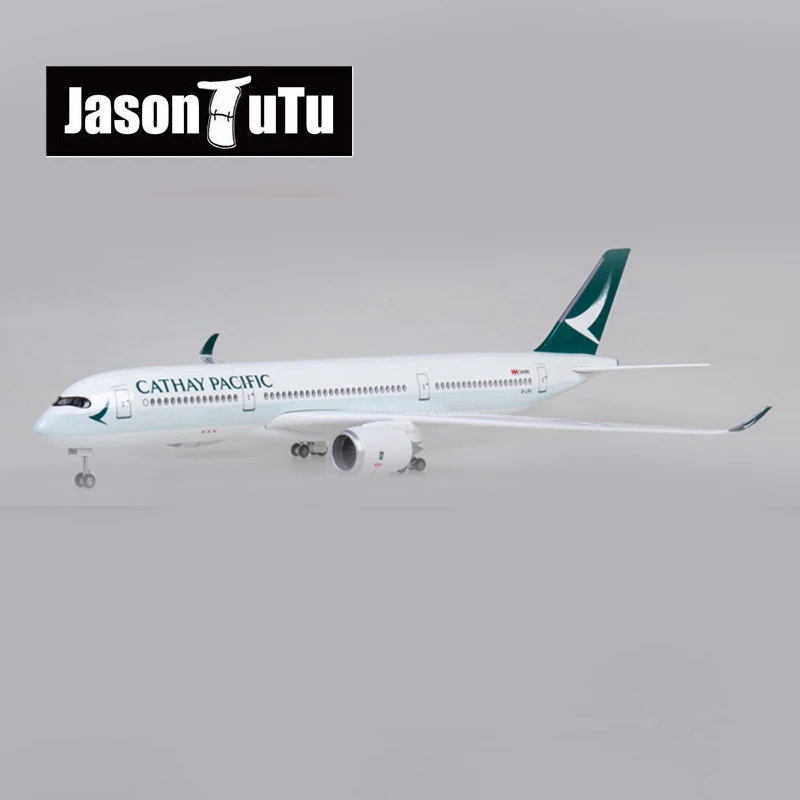 

JASON TUTU 47cm CATHAY PACIFIC Airbus A350 Airplane Model Aircraft 1/160 Scale Diecast Resin Light and Wheel Plane Gift Collecti