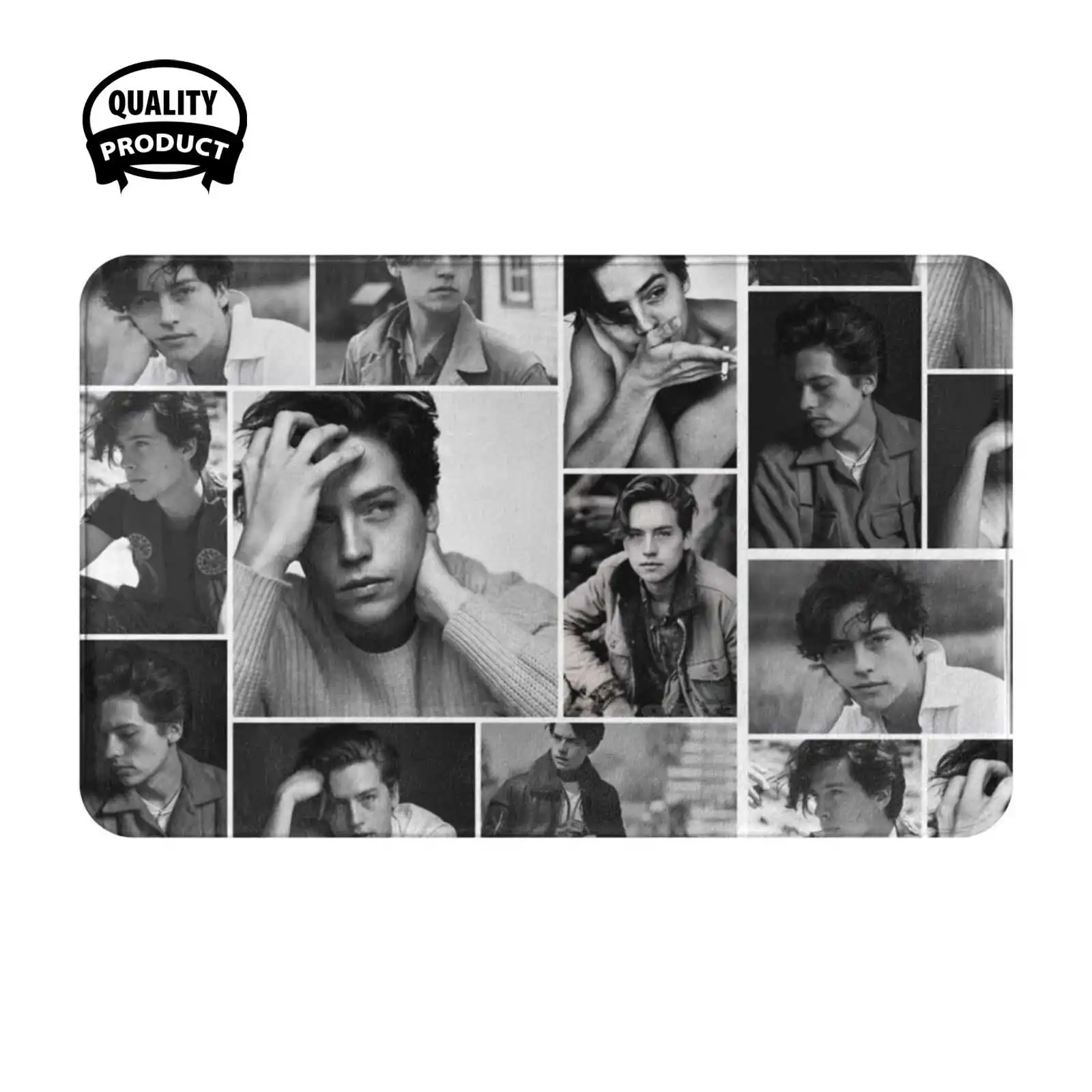 Cole Sprouse Black And White Soft Cushion Home Carpet Door Mat Car Rug Riverdale Tvshow Southside Serpents Black And White