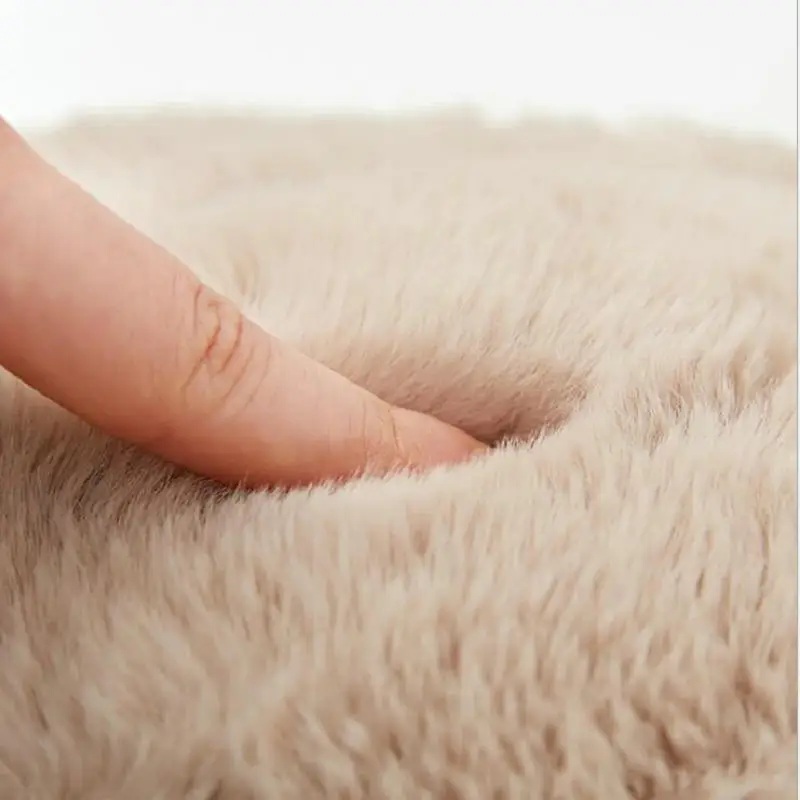 Cojín redondo de terciopelo nórdico de Color puro para decoración del hogar, almohada de suelo de salón y galería de arte para sofá