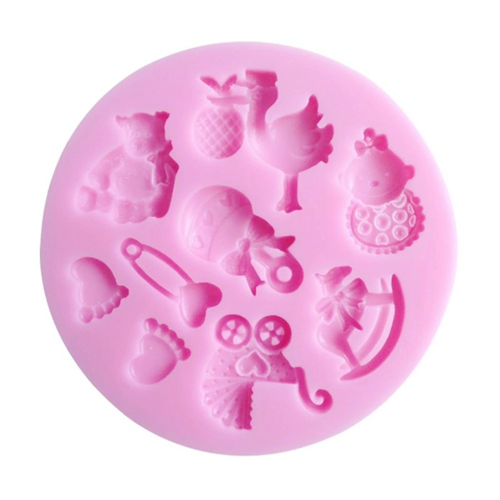 Baby, Car, Bear, Silicone Fondant Chocolate Molds  DIY Cake Resin Mold For Baking Pastry Cup Cake Decorating Kitchen Tools