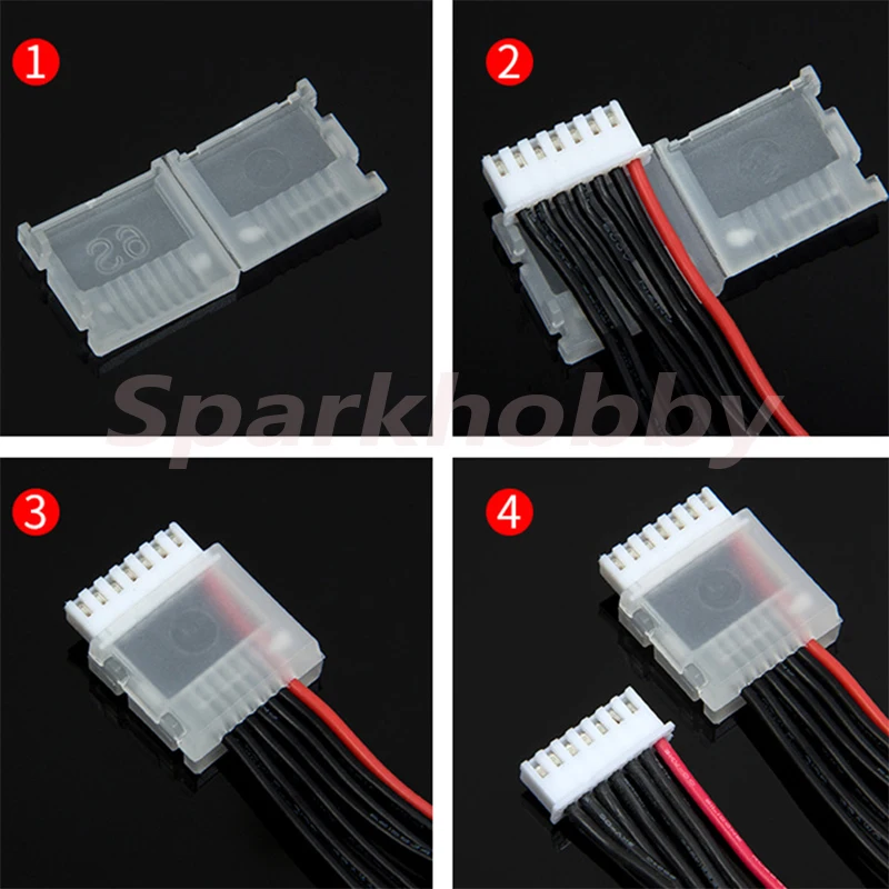 10PCS Sparkhobby AB buckle clip 2S 3S 4S 5S 6S Model lithium battery balancing head protector balance plug connector protector