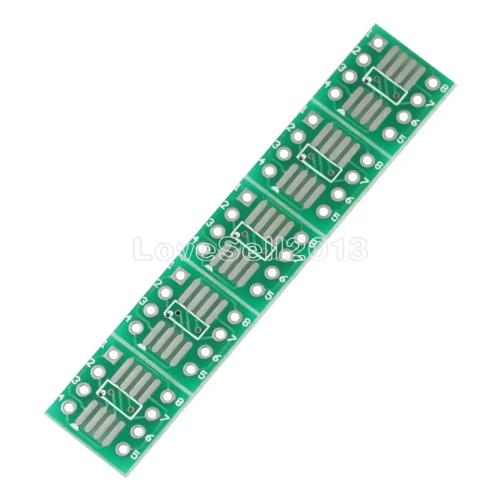 10PCS New Arrival SOP8 SO8 SOIC8 SMD to DIP8 Adapter PCB Board Converter Double Sides 0.65mm/1.27mm