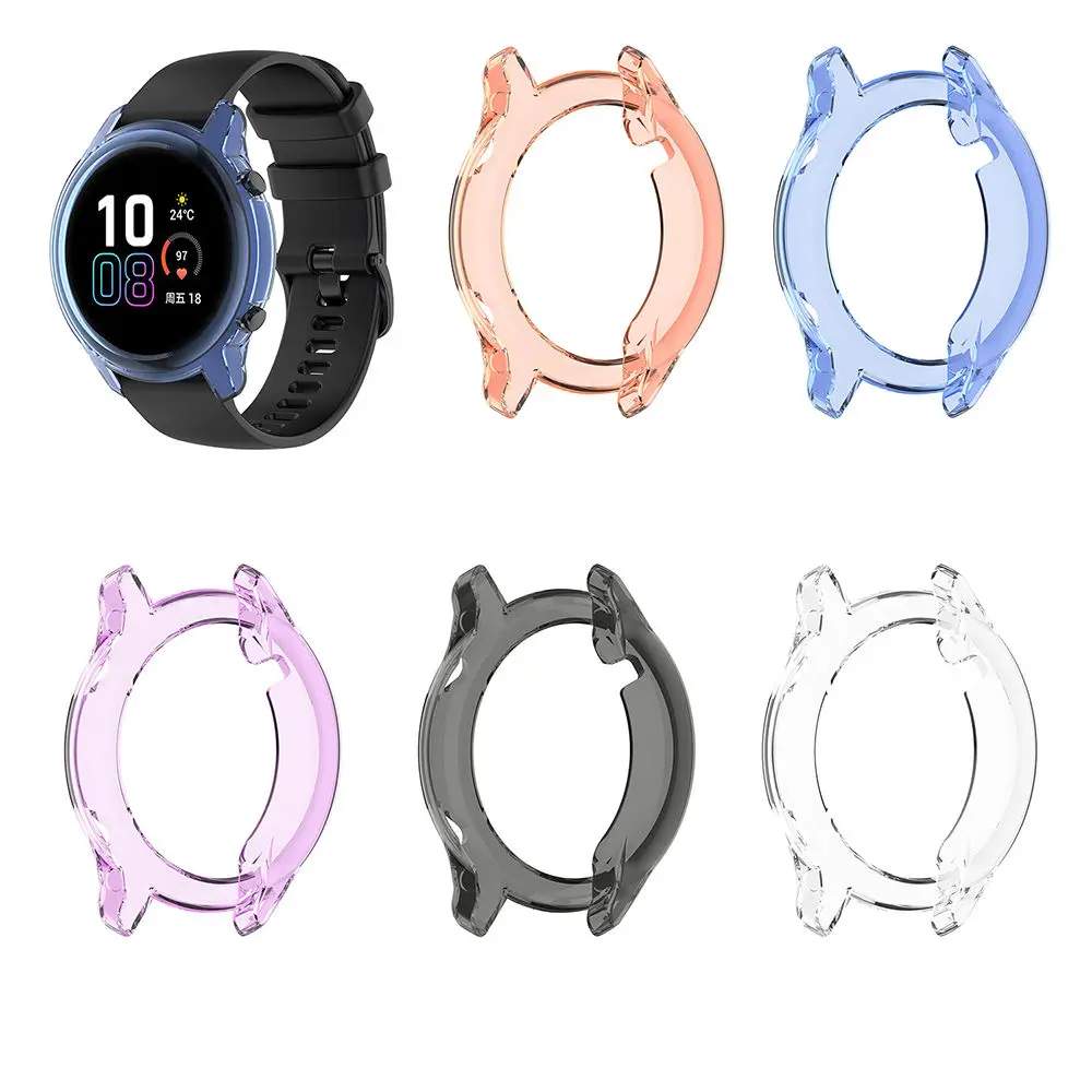 Casing pelindung cangkang penutup untuk Huawei Honor Magic Watch 2 46mm 42mm Aksesori pengganti casing bingkai pelindung layar TPU