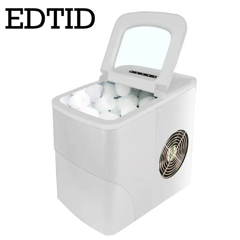 Edtid-ポータブル自動製氷機,12kg/24時間,家庭用,コーヒーまたはバー用