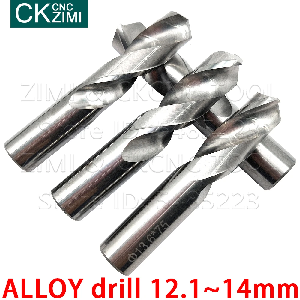 1 Chiếc 12.1-14Mm Carbide Mũi Thép Không Gỉ Gỗ Xoắn Mũi Mũi Khoan Khoan Kim Loại tiện Bằng Máy CNC Máy
