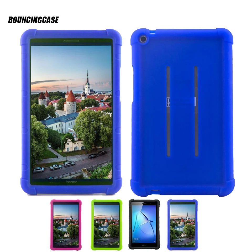 Bumper For Huawei MediaPad T3 8.0 Tablet KOB-L09 W09 Honor Pad 2 8 inch Tablet Washable Silicone Rugged Case