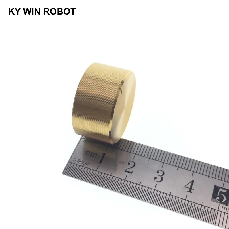 1 pcs 25x13mm 6mm Shaft Hole Aluminum Alloy Potentiometer Knob Gold