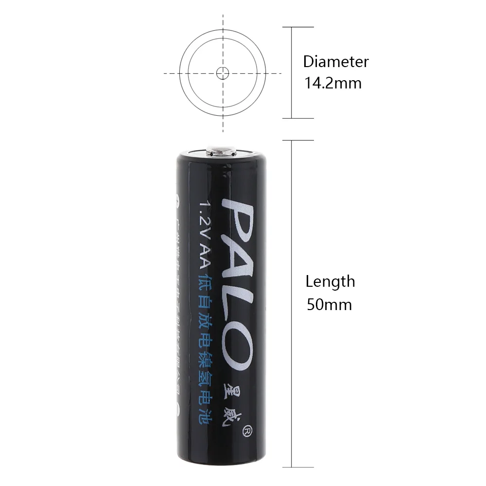 PALO 1.2 V AA akumulatory NI-MH 3000mAh + USB szybki inteligentny wyświetlacz LCD ładowarka do 2A 3A 1.2 V Batteri