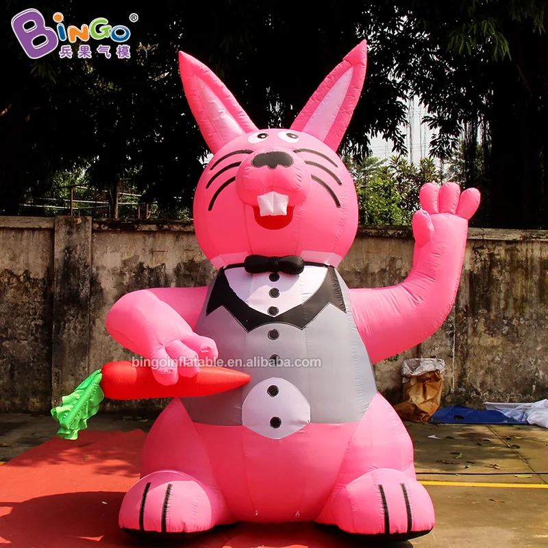 Vivid 3m tall inflatable Carrot rabbit / Large rabbit sitting decoration item for kids toy cartoon model decoration