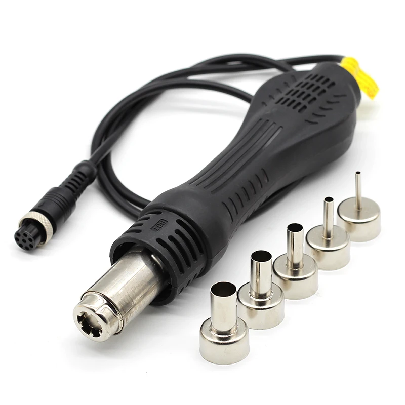 8-hole 24V Hot Air Gun Desoldering Rework Heat Gun Handle FOR 858 878 878D 898 Soldering Station Welding Repair Tool