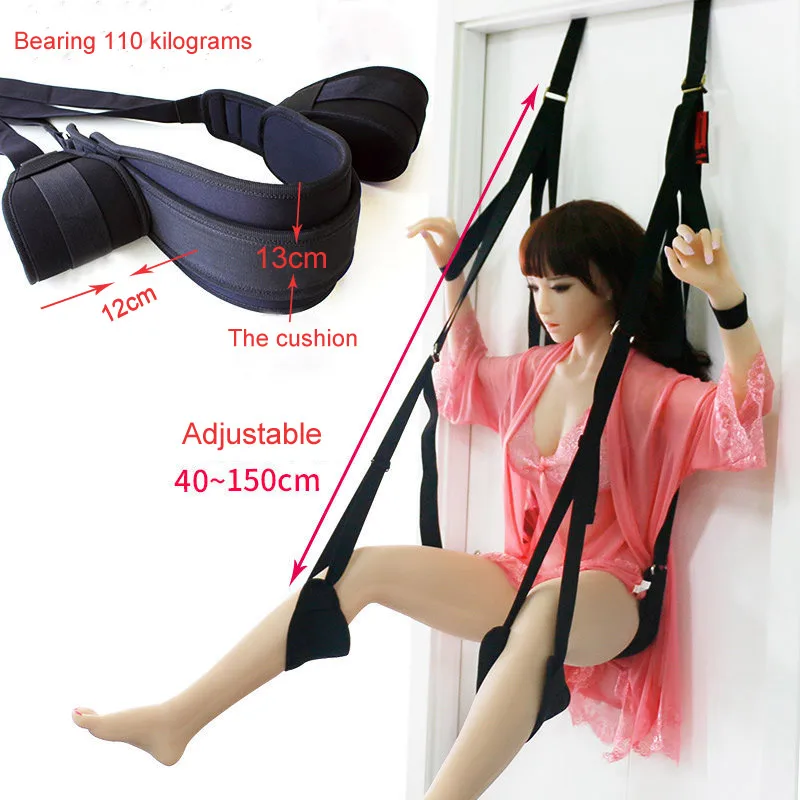 Hanging Door Sex Swing Erotic Toys Shop for Couples Swing Soft Material Sex Furniture Bandage Love Adult Sex Game Chairs-30