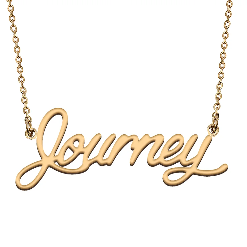 

Journey Custom Name Necklace Customized Pendant Choker Personalized Jewelry Gift for Women Girls Friend Christmas Present