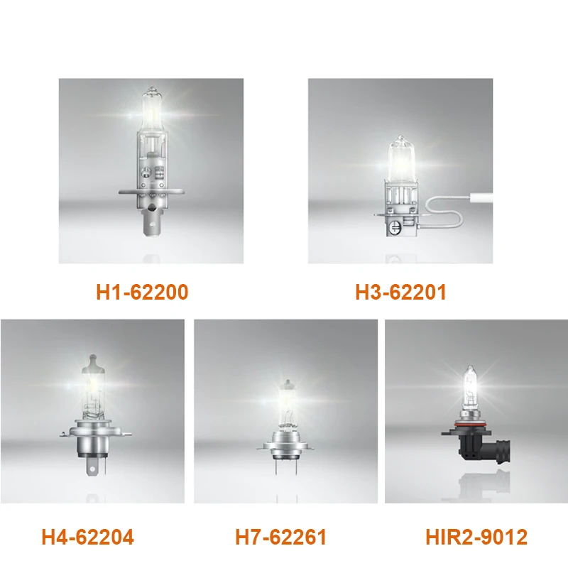 OSRAM 할로겐 램프, H7, H4, H3, H1, HIR2, 12V, 55W 표준 백색 조명, 오리지널 헤드라이트, 자동 안개 전구, 자동차 전구, OEM 품질 (1 개)