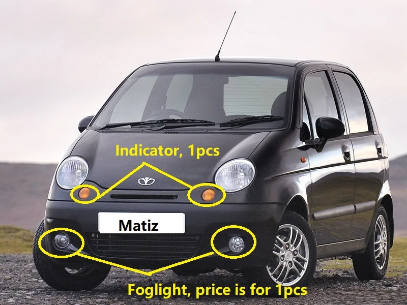 1pcs Foglight / indicator lamp Left / Right side for Chinese Spark For Daewoo Matiz Autocar motor parts