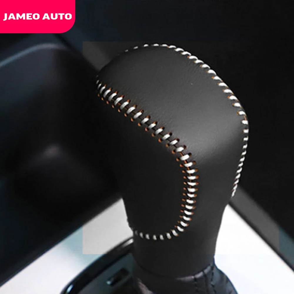 Car Gear Shift Collars for Honda Civic 2016-2019 Fit 2020 2021 Accord 2014 - 2019 Gear Shift Knob Leather Head Handbrake Cover