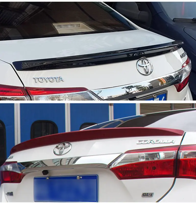 

For Toyota Corolla 2014 2015 2016 2017 ABS Plastic Material Unpainted Primer Color Rear Trunk Lip Wing Roof Spoiler Car Styling