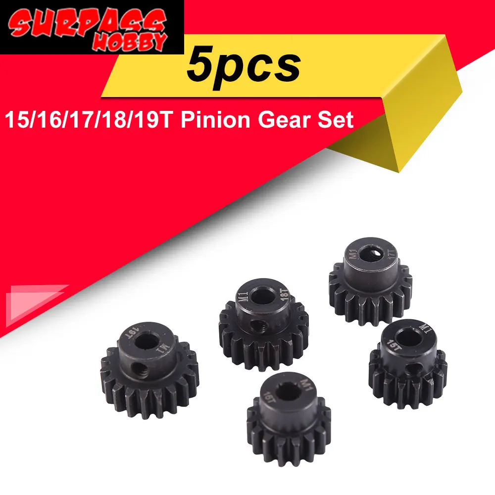 Overtreffen Hobby M1 15T 16T 17T 18T 19T Pinion Gear Set Voor 1/8 Traxxas Redcat tamiya Rc Off-Road Monster Truck 5Mm As Motor