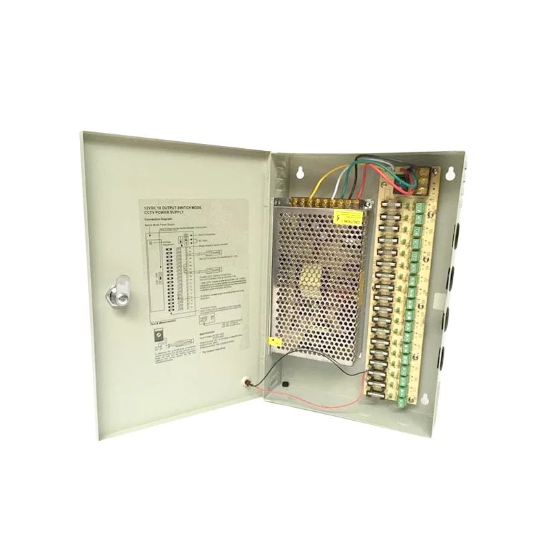 Imagem -02 - Fusível do Metal da Distribuição da Caixa da Fonte de Alimentação do Cctv do Canal 480w de 18 Portos ac 110 240v à C.c. 12v 40a 24v 20a para a Câmera de Vigilância