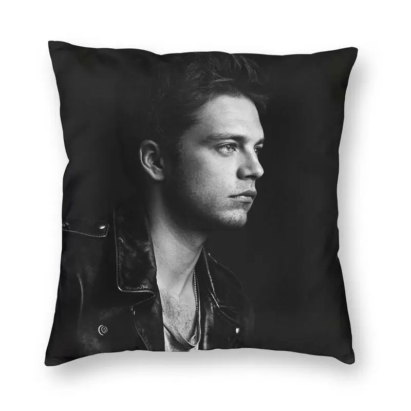 

Luxury Cool Sebastian Stan Throw Pillow Cover Home Decorative Custom Cushion Cover 45x45cm Pillowcover for Sofa