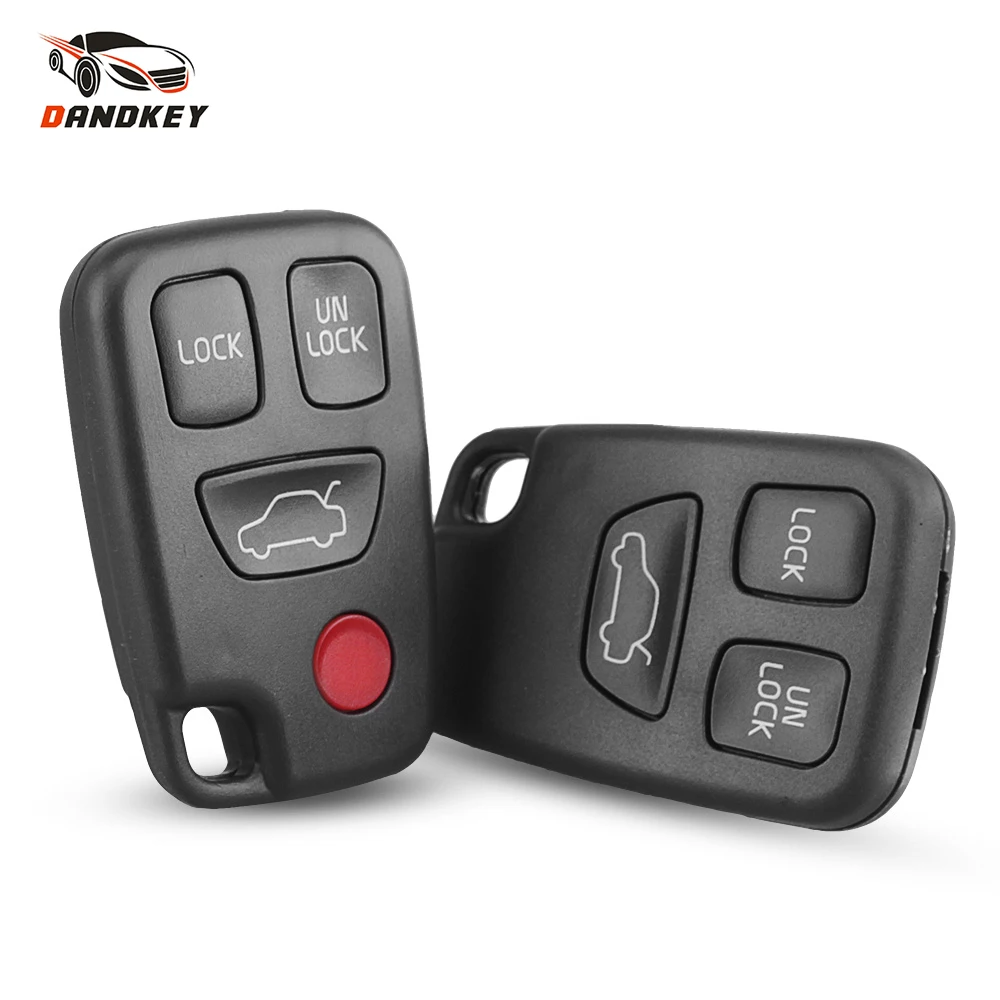 Dandkey For Volvo VOLVO S40 V40 C70 S60 S80 V70 XC90 XC70 2/3/4 Buttons Remote Key Case Blank Entry Key Shell 1998-20005