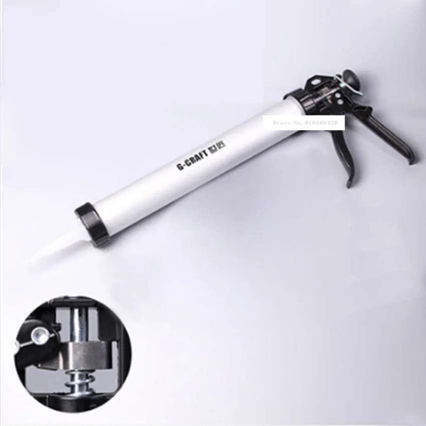 C20512 600ML Dual-use Glass Glue Gun,Thickening Aluminum Alloy Structure Manual Soft Silicone Gun