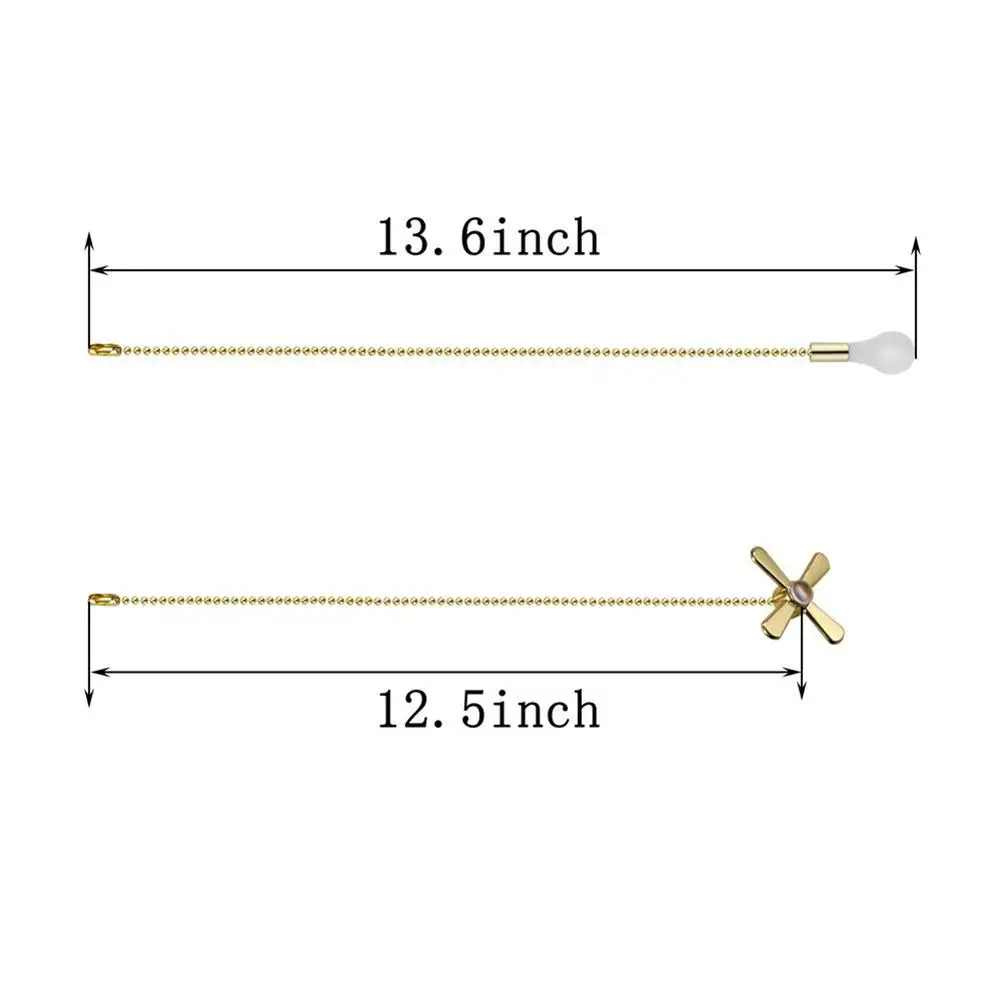 Ceiling Fan Pull Chain Beaded Ball Fan Pull Chain 13.6 Inches Fan Pulls Set With Connector High Ceiling Light Fixtures