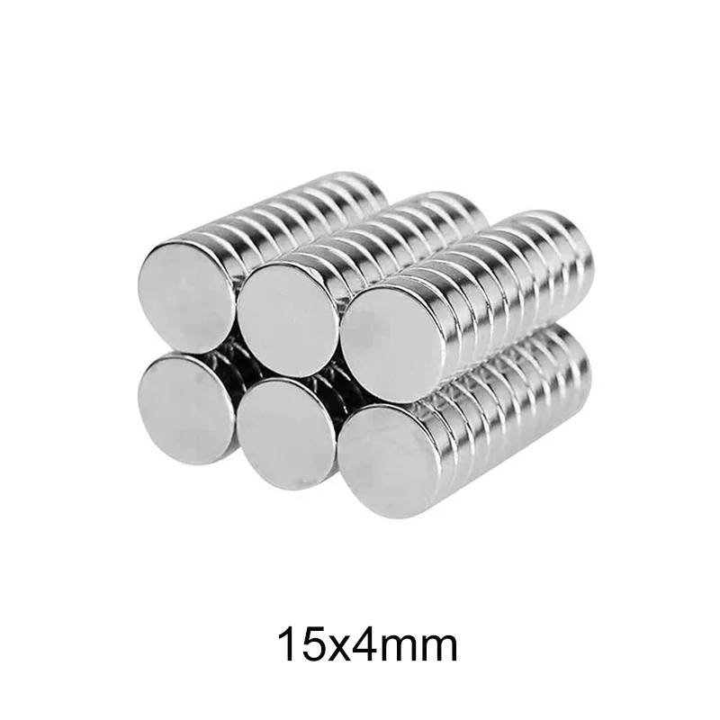 5/10/20/30/50pcs 15x4 mm Strong Cylinder Rare Earth Magnet 15mmx4mm Round Neodymium Magnets 15x4mm Mini Small Magnet 15*4