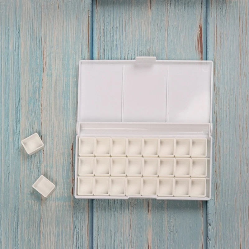 F3MA 12/24 griglia pieghevole idratante tavolozza dell'acquerello per artista pittura ad olio ad acquerello tavolozza tavolozza vassoio scatola forniture d'arte