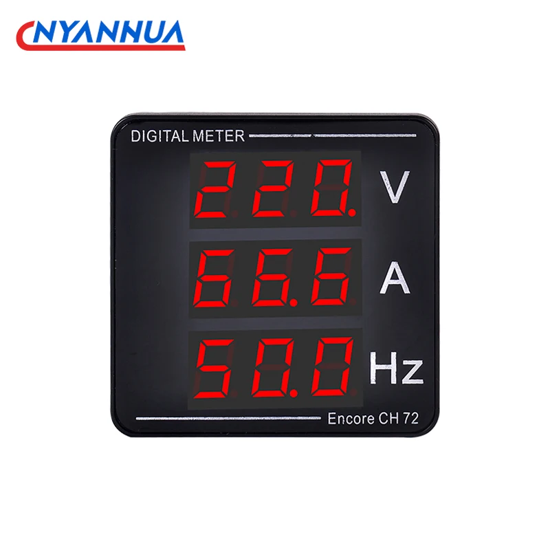 AC Current Voltage Frequency Digital Display Meter Digital Voltmeter Ammeter AC50-500V AC0-120A 10-99.9Hz