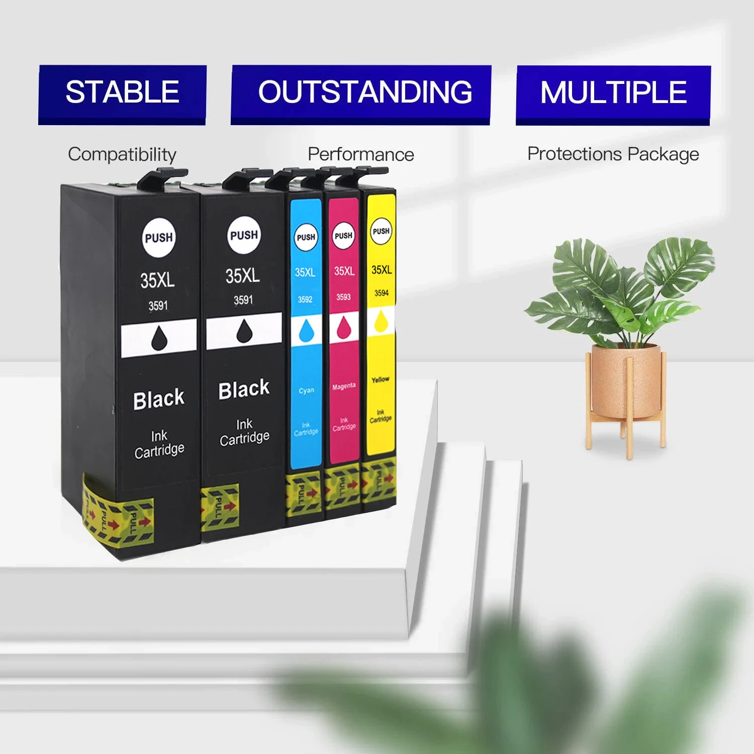 35XL Replacement for Epson 35XL Ink Cartridge for WorkForce Pro WF-4740DTWF WF-4730DTWF WF-4720DWF WF-4725DWF WF-4730 WF-4720