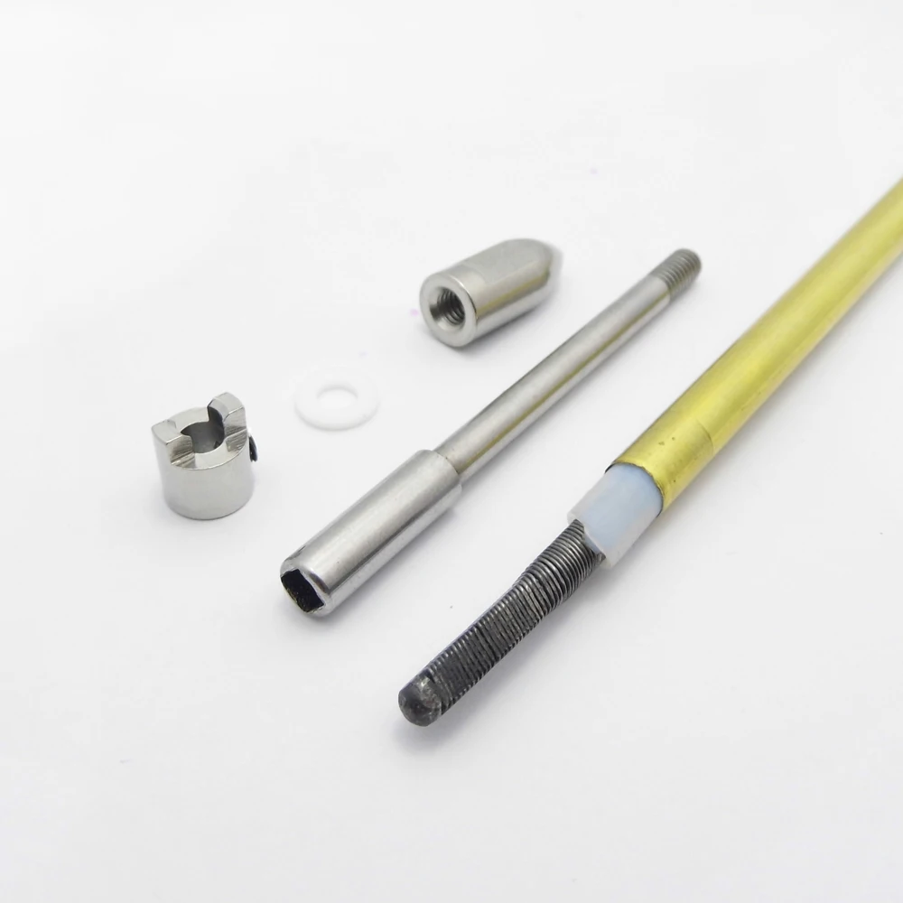 1PC שמאל ימין יד 4mm גמיש כונן כבל פיר פיר שרוול 350mm ארוך כלב כונן ערכת עבור RC סירה הימי מונו מהירות סירה