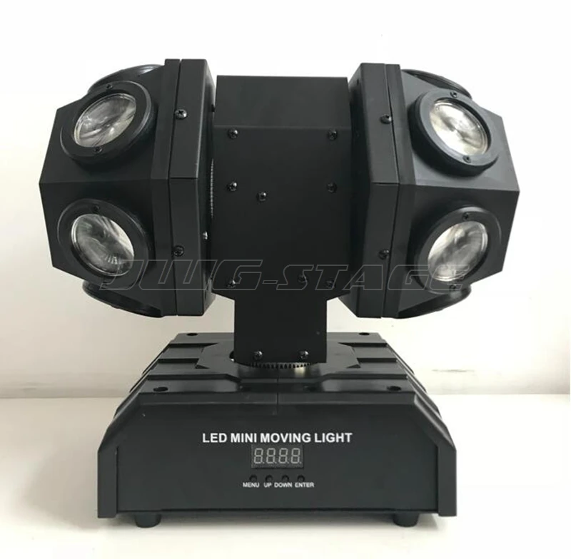 New Design Led Disco Stage Light 12 x 10W Rgbw 4in1 Led Beam Double Heads Moving Head Light