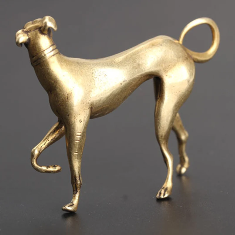 Solid Brass Loyal Dog Desk Ornaments Vintage Copper Animal Miniatures Figurines Decorations Gifts Home Decor Crafts Accessories