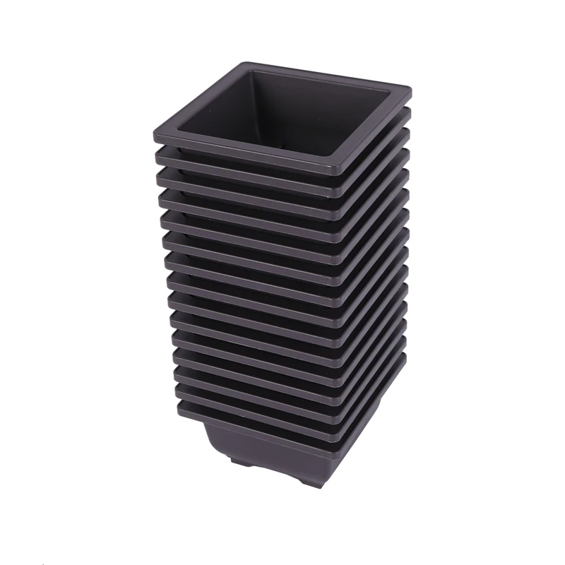 

Горшок для цветов пластиковый, квадратный, 4,7 дюйма, 15 шт.