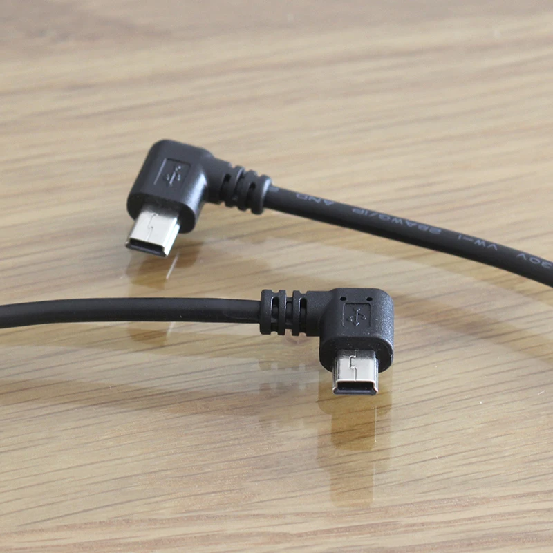 20cm 0.2m USB 2.0 Male to MINI USB 2.0 Male 90 Degree Angled cable  mini USB  left or right Angled  Data Charging Cable