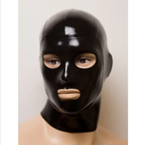 

Latex Rubber Black headgear cosplay party handmade custom holiday fashion comfortable xs-xxl 0.45mm