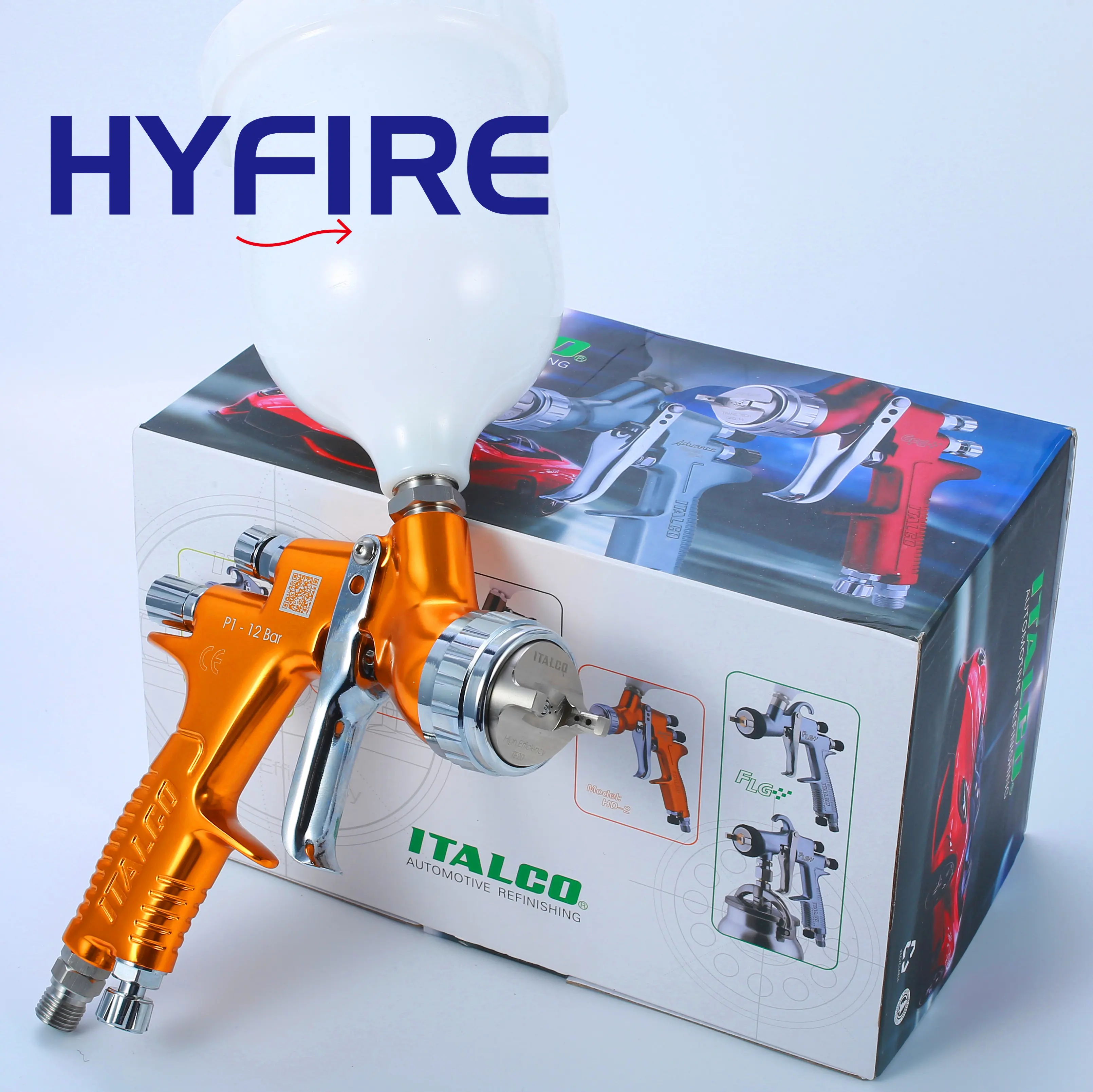 ITALCO high quality spray tools high efficiency spray gun 1.3mm 600CC cup TTS gravity spray guns