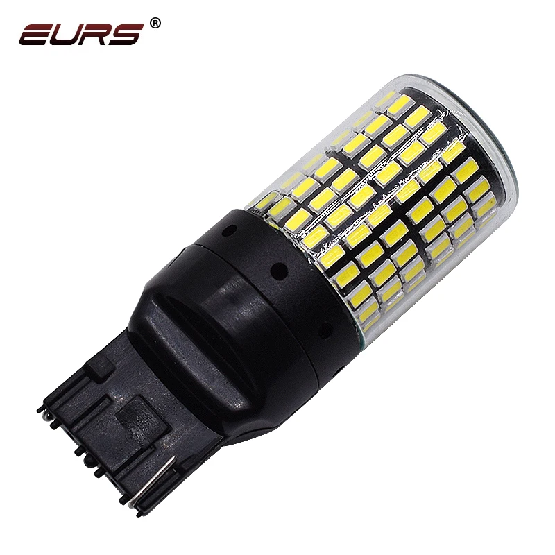 EURS 2 sztuk S25 LED Canbus światła 3014 144smd 1156 P21W BA15S LED BAY15D BAU15S PY21W T20 światło kierunkowskazu LED automatyczna pakowaczka