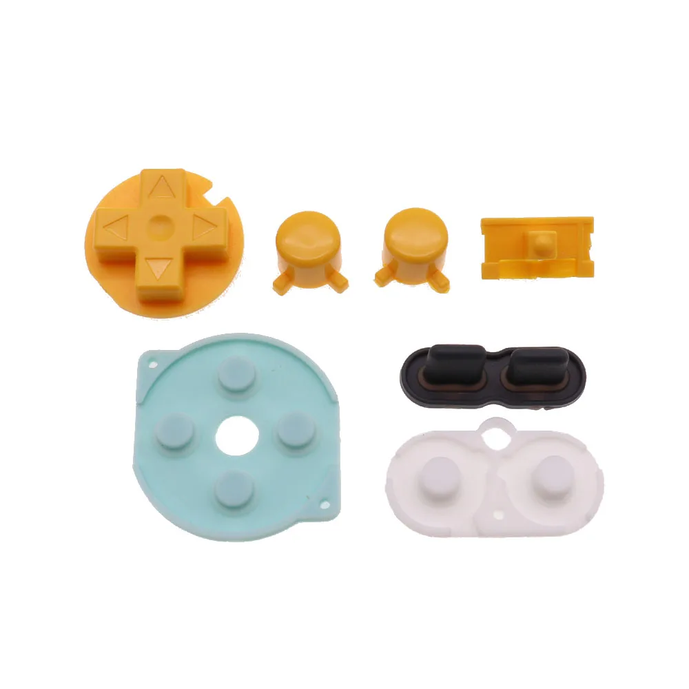 Botones conductores de goma para Nintendo Gameboy, botones A y B, almohadillas para GBP D, botones de encendido y apagado, 1 Juego