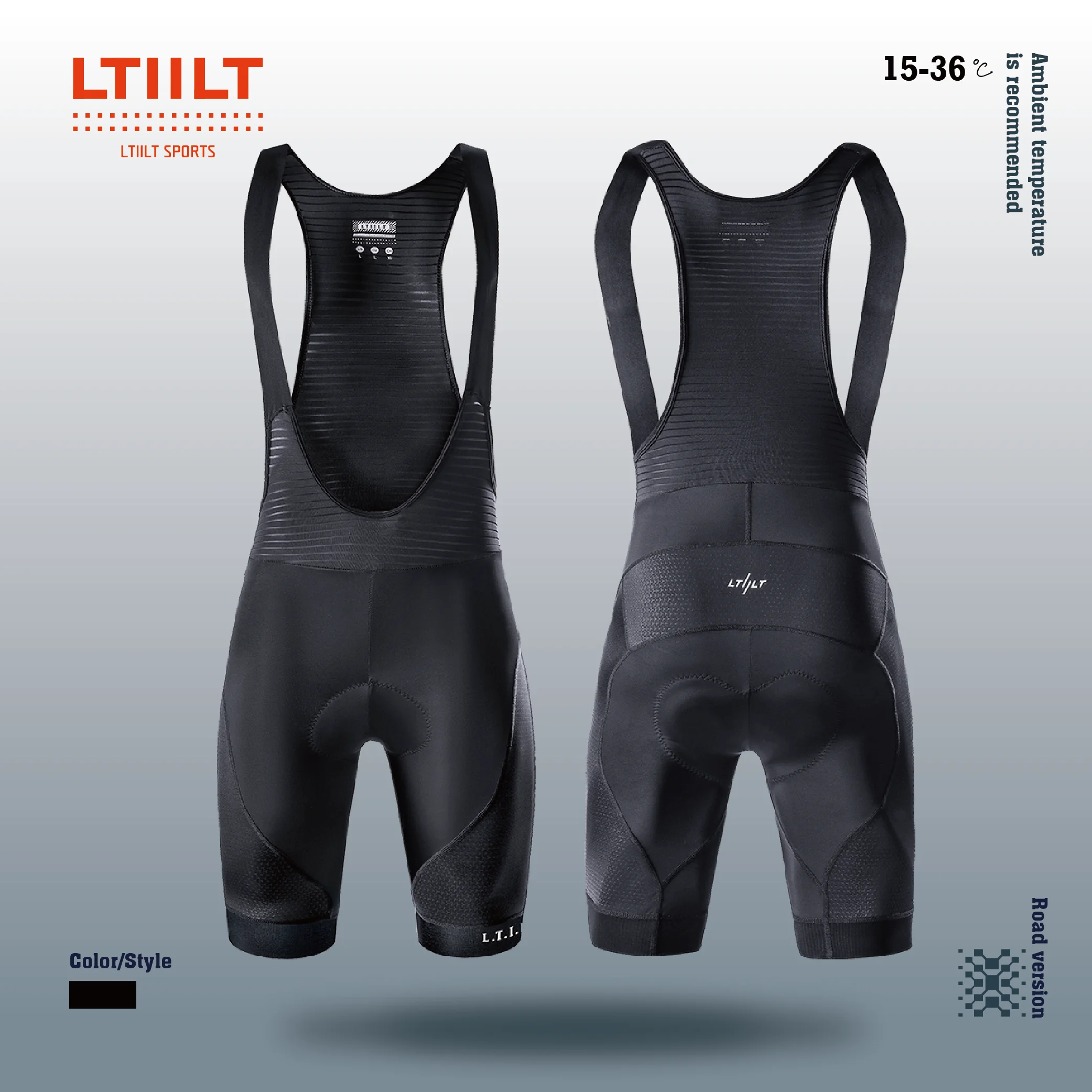 LTIILT High Quality Men's Cycling Bib Shorts Black Road MTB Bicycle Pants Pro Cycling Wear 3D Sponge Gel Pad Tights Shorts