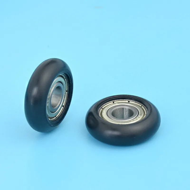 100pcs circular arc plastic coated bearing 688ZZ 688 8*23*5mm door window drawer roller POM nylon wrapped wheel pulley