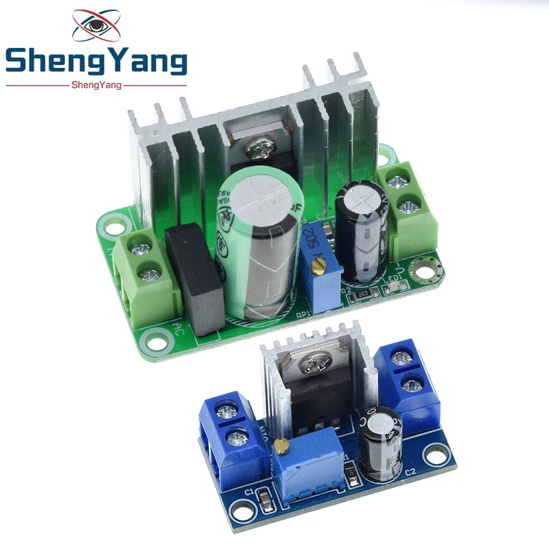 TZT LM317T DC-DC Adjustable  Converter Buck Step Down Circuit Board Module Linear Regulator Power Supply  with rectifier filter